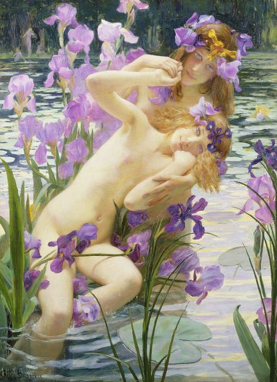 Ninfas de banho de Gaston Bussiere