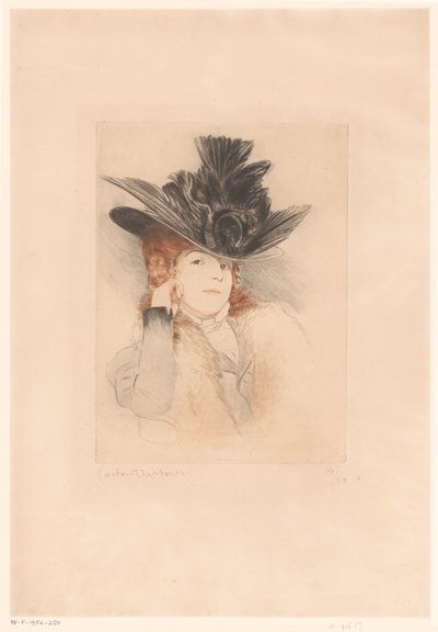 Retrato de uma senhora desconhecida com chapéu de Gaston Darbour