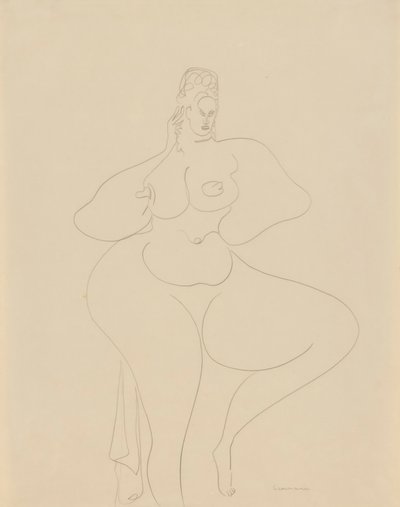 (Bailarina nua com drapeado) de Gaston Lachaise