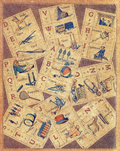 4ª capa do ABC des joujoux ou Alphabet des petits de Gaston Quenioux