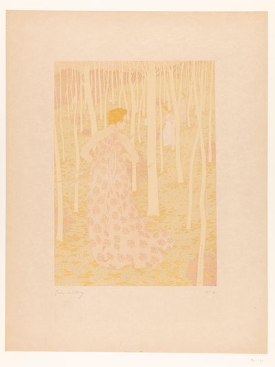 Mulheres a caçar numa floresta
Chasseresses (título original) de Gaston de Latenay (signed by artist)
