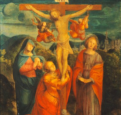 Crucificação, por Gaudenzio Ferrari (1470-1546) de Gaudenzio Ferrari