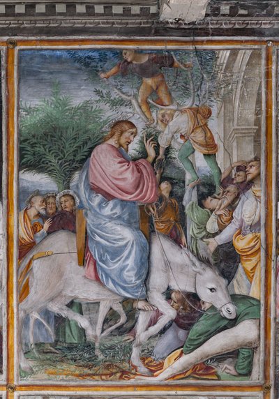 Detalhe de "Cristo entrando em Jerusalém", de "A vida e a Paixão de Cristo". de Gaudenzio Ferrari