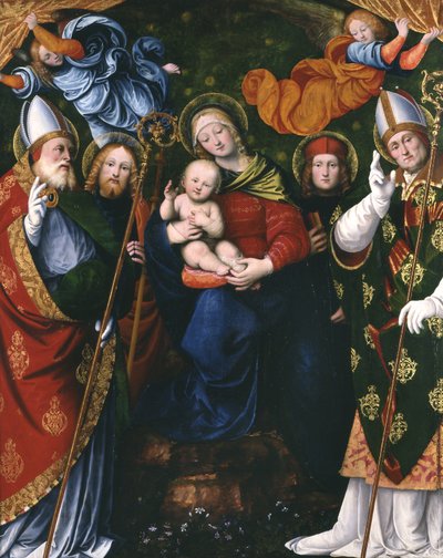 Madonna, criança e Santos, 1516 (painel) de Gaudenzio Ferrari