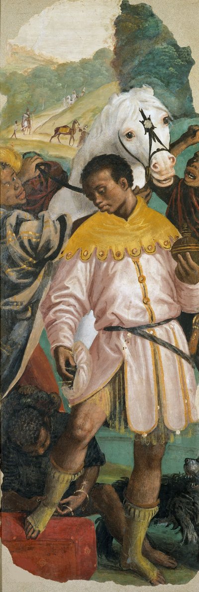 Painel A Adoração dos Magos Esquerda, 1541-1542. de Gaudenzio Ferrari
