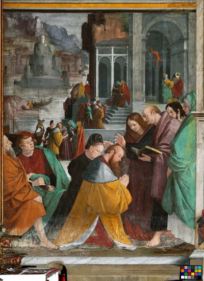 O Baptismo dos Príncipes de Marselha em Roma de Gaudenzio Ferrari