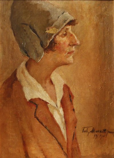 Retrato da Poeta Ana Akhmatova 1889-1966, 1929 de Gavriil Petrovich Makaturin
