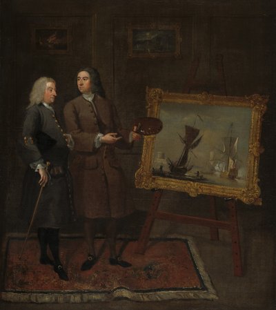 Thomas Walker e Peter Monamy, c.1735 de Gawen Hamilton