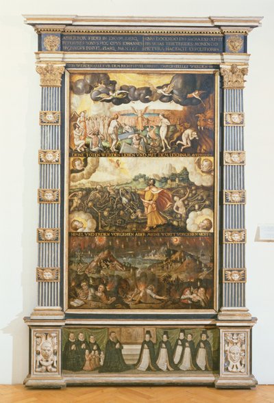 A abertura do sexto selo, visão de Ezekiels e o último julgamento, 1584 de Gdansk School
