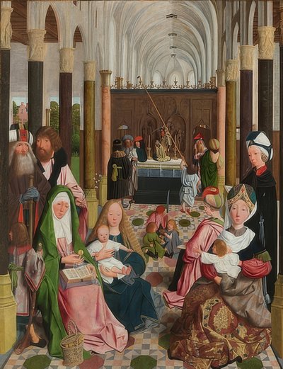 O santo parentesco. Por volta de 1495 de Geertgen Tot sint Jans