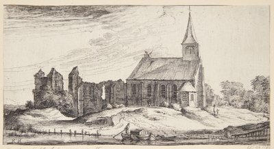 Vista para a igreja no castelo de Geertruyt Roghman