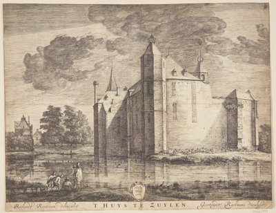 Vista em um castelo perto de Maarssen de Geertruyt Roghman