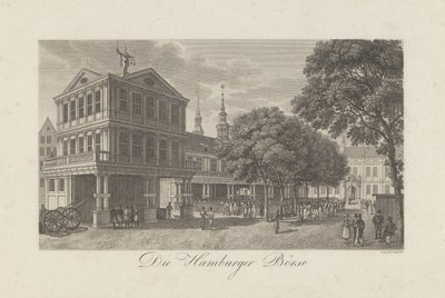 The Old Exchange em Hamburgo, 1822 de Geissler