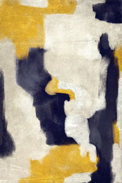 Formas abstratas em dourado e índigo de Gemma Bardot