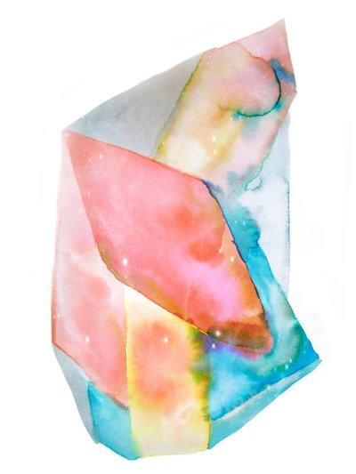 Aquarela abstrata vibrante de Gemma Bardot