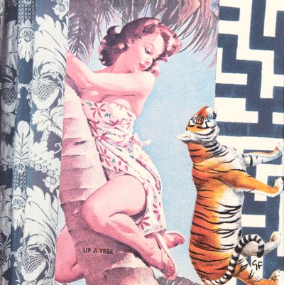 Rapariga trepadora com tigre, 2016 (colagem) de Genevieve French