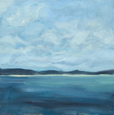 Paisagem marítima, 2016 (óleo sobre tela) de Genevieve French