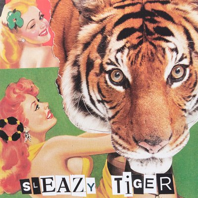 Tigre preguiçoso, 2019 (colagem) de Genevieve French