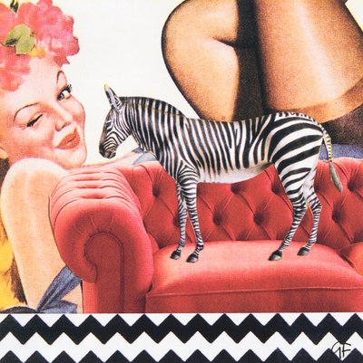 ZigZagZebra (colagem) de Genevieve French