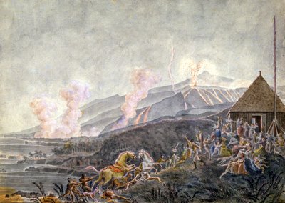 Pânico durante a erupção do Piton de la Fournaise de Genevieve Sophie Marie Adele Patu de Rosemont