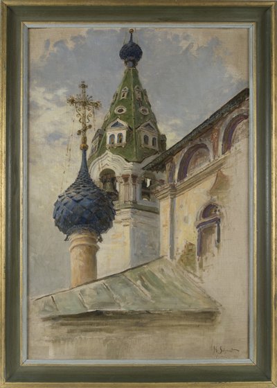 A Igreja Arcanjo Miguel em Kostroma, 1910 de Genrikh Genrikhovich Schmidt