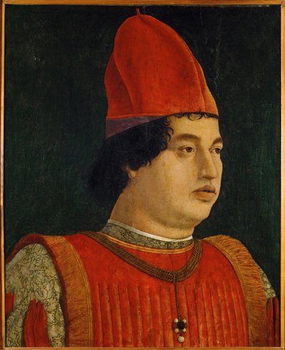 Gianfrancesco Gonzaga, Marquês, soberano de Mântua ... (óleo sobre madeira) de Gentile Bellini