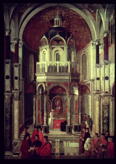 A cura milagrosa de Pietro de &39;Ludovici, 1501 de Gentile Bellini