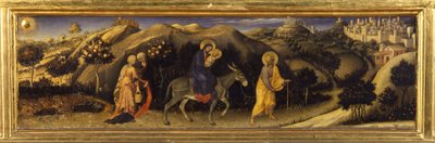 Voo para o Egipto (Predella of the Adoration of the Magi, Pala Strozzi) de Gentile da Fabriano
