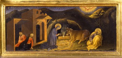 Natividade (Predella da Adoração dos Reis Magos, Pala Strozzi) de Gentile da Fabriano