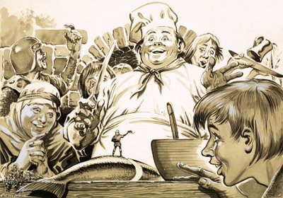 Ilustração de "Tom Thumb" dos Irmãos Grimm de Geoff Campion