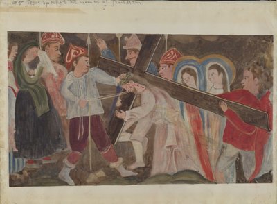 Via Sacra No. 8: Jesus fala às mulheres de Jerusalém, c. 1936. de Geoffrey Holt