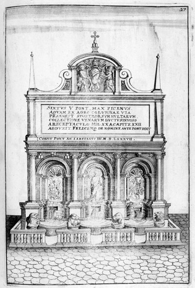 Projeto da fonte, 1664 de Georg Andreas Bockler
