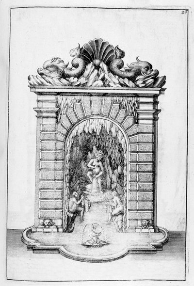 Projeto da fonte, 1664 de Georg Andreas Bockler