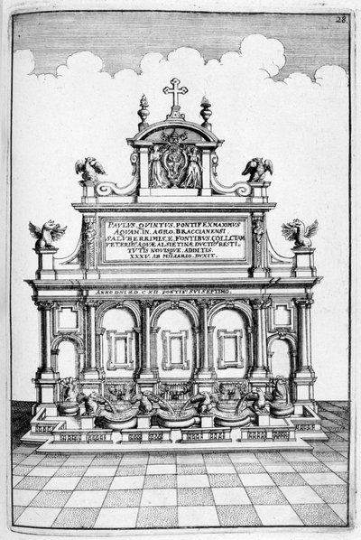 Projeto da fonte, 1664 de Georg Andreas Bockler