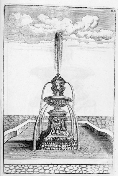 Projeto da fonte, 1664 de Georg Andreas Bockler
