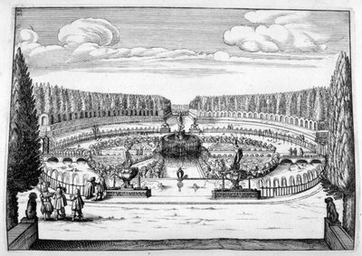 Projeto de fonte ornamental e jardim, 1664 de Georg Andreas Bockler