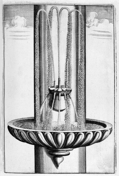 Projeto de fonte ornamental, 1664 de Georg Andreas Bockler