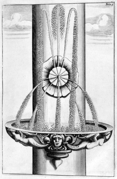 Projeto de fonte ornamental, 1664 de Georg Andreas Bockler