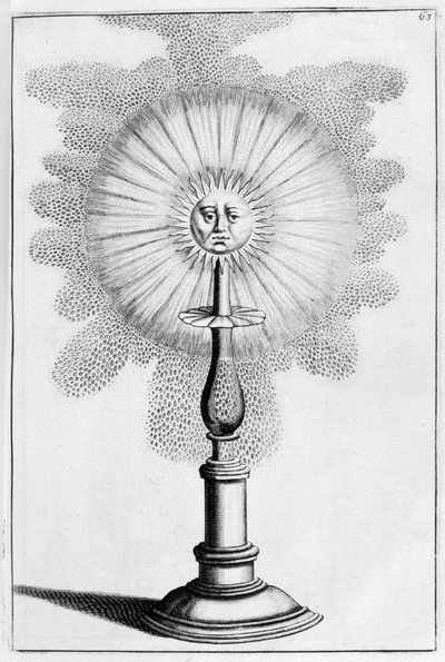 Projeto de fonte ornamental do sol, 1664 de Georg Andreas Bockler