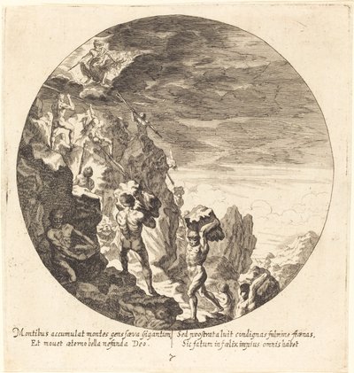 Gigantes repelidos por Júpiter de Georg Andreas Wolfgang the Elder