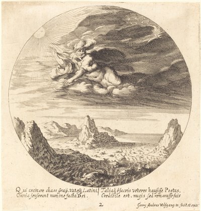Deus Criando Ordem do Caos de Georg Andreas Wolfgang the Elder