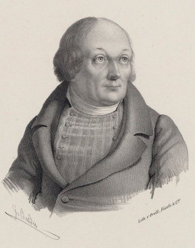 Retrato de Hans Georg Nägeli 1773-1836, c. 1840. de Georg Balder