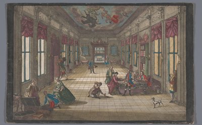 O filho pródigo recebe sua herança Abtheilung des verlohrnen Sohnes mit seinem Vatter (título no objeto) de Georg Balthasar Probst (possibly)
