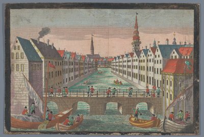 Vista do Nikolaifleet em frente ao Sankt Nikolaikirche em Hamburgo
Prospecto em frente a St. Nicolai Kirche zu Hamburg de Georg Balthasar Probst (possibly)