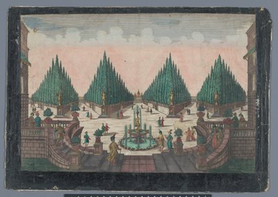 Vista de um jardim de ciprestes em Constantinopla
Prospecção de um jardim de ciprestes de Georg Balthasar Probst (possibly)