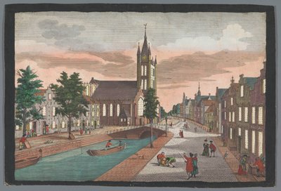 Vista da Igreja Antiga em Delft
Prospect der Alten Kirche, der Stadt Delft (título sobre o objecto) de Georg Balthasar Probst