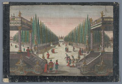 Vista de uma avenida num jardim de ciprestes em Constantinopla
Spaziergang em Dem Cypresses Garten de Georg Balthasar Probst