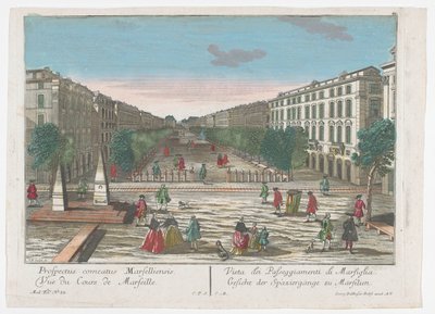 Vista de um passeio em Marselha
Gesicht der Spaziergänge zu Marsilien (título sobre o objecto)
Marselha (título da série) de Georg Balthasar Probst