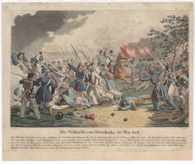 A Batalha de Ostroleka em 26 de maio de 1831 de Georg Benedikt Wunder