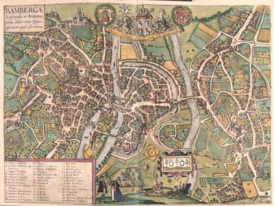 Bambergen, Alemanha - em "Civitates Orbis Terrarum" de Georg Braun, Colónia 1617 de Georg Braun